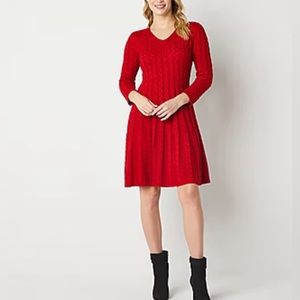 Red JH sweater dress